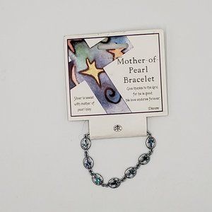 Devon Mother of Pearl Religious Bracelet NWT